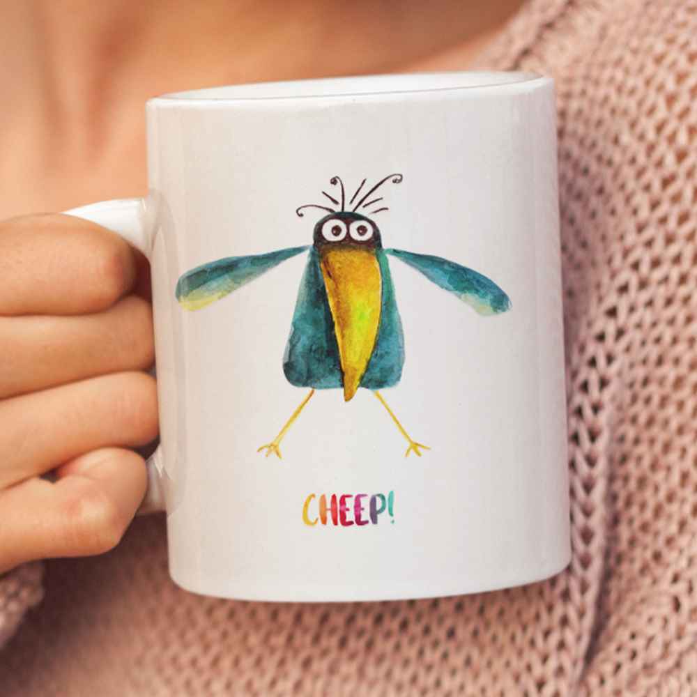 Watercolour Blackbird Mug
