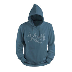 Line Drawing Skier Hoodie