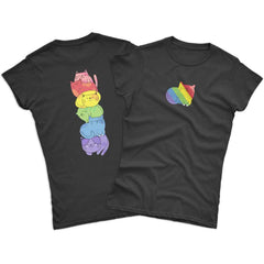 Women's Rainbow Cat Tower T-Shirt