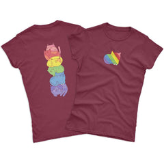 Women's Rainbow Cat Tower T-Shirt