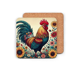 Chickens & Flowers Coaster Set