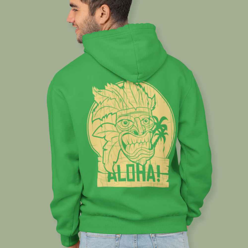 Aloha! Tiki Mask Hoodie