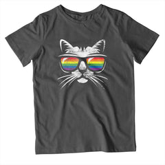 Kids Rainbow Sunglasses Cat T-Shirt