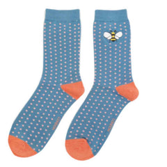 Embroidered Bumble Bee Socks