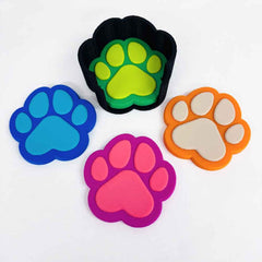 Colourful Paw Print Coasters
