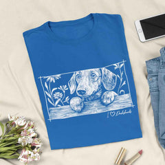 Peeking Dachshund Organic Cotton T-Shirt