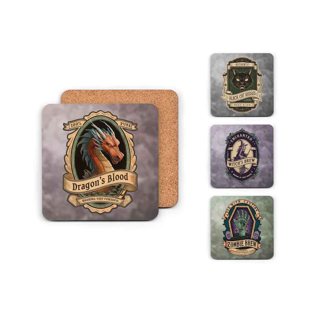 Potion Labels Coaster Set
