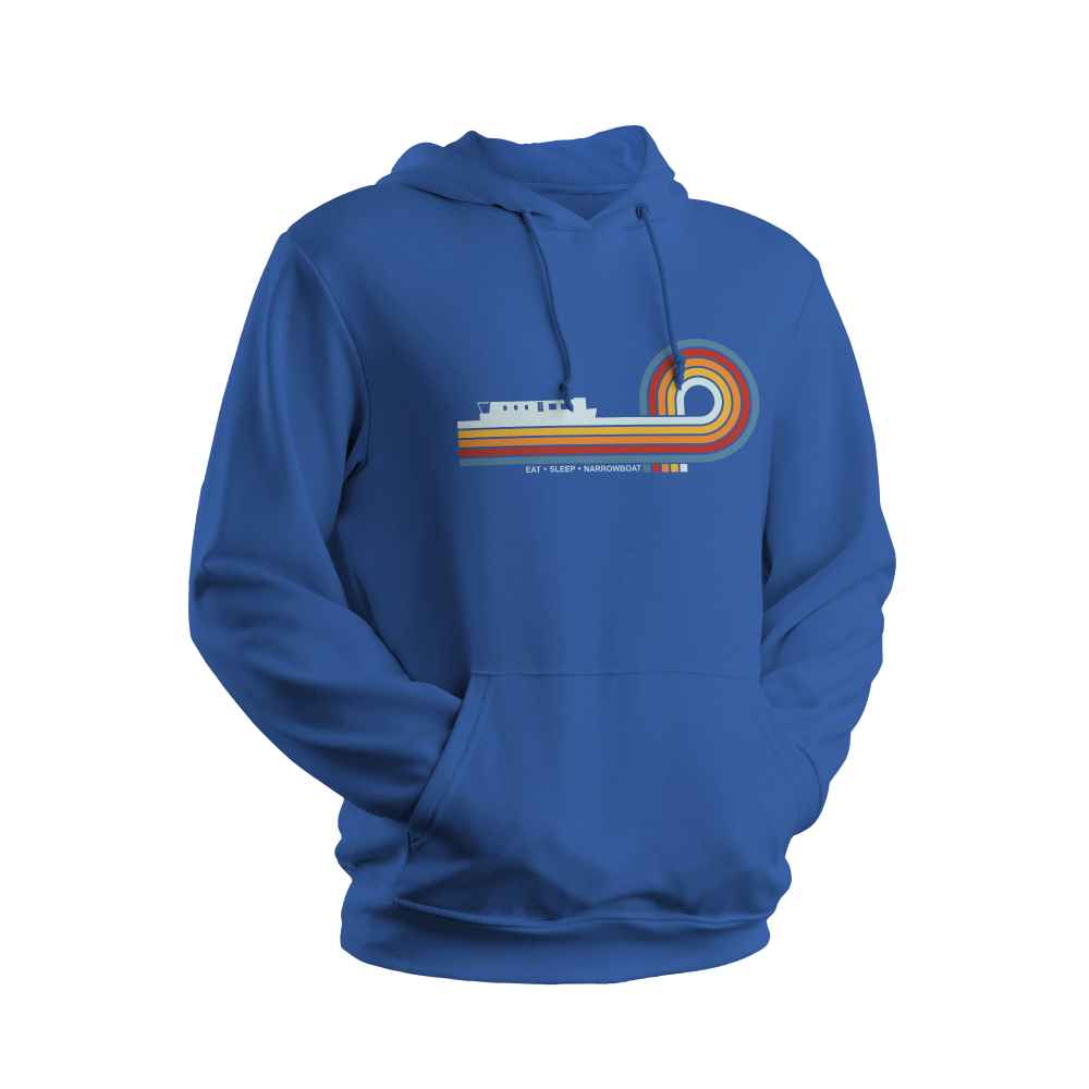 Retro Lines Narrowboat Hoodie