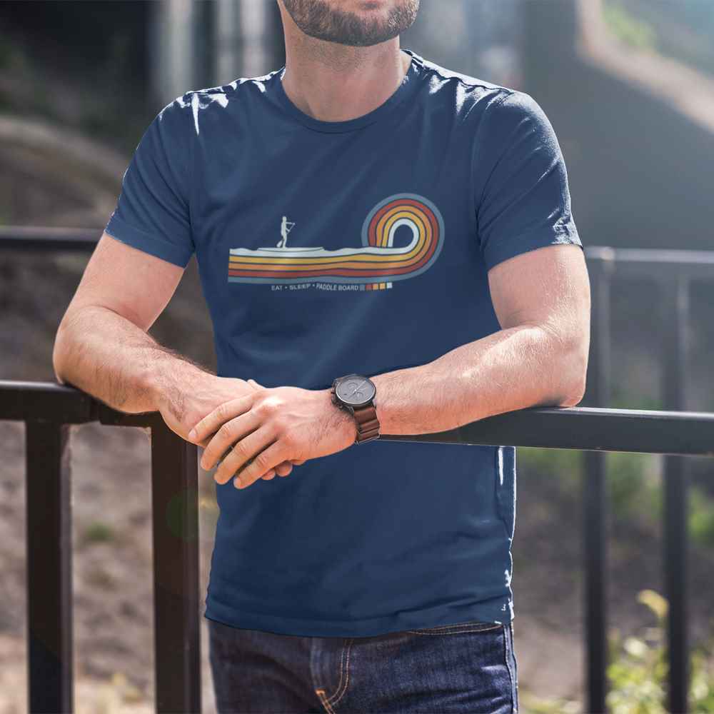 Retro Lines Paddle Board T-Shirt