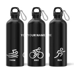 Personalised Triathlon Engraved Sports Water Bottle