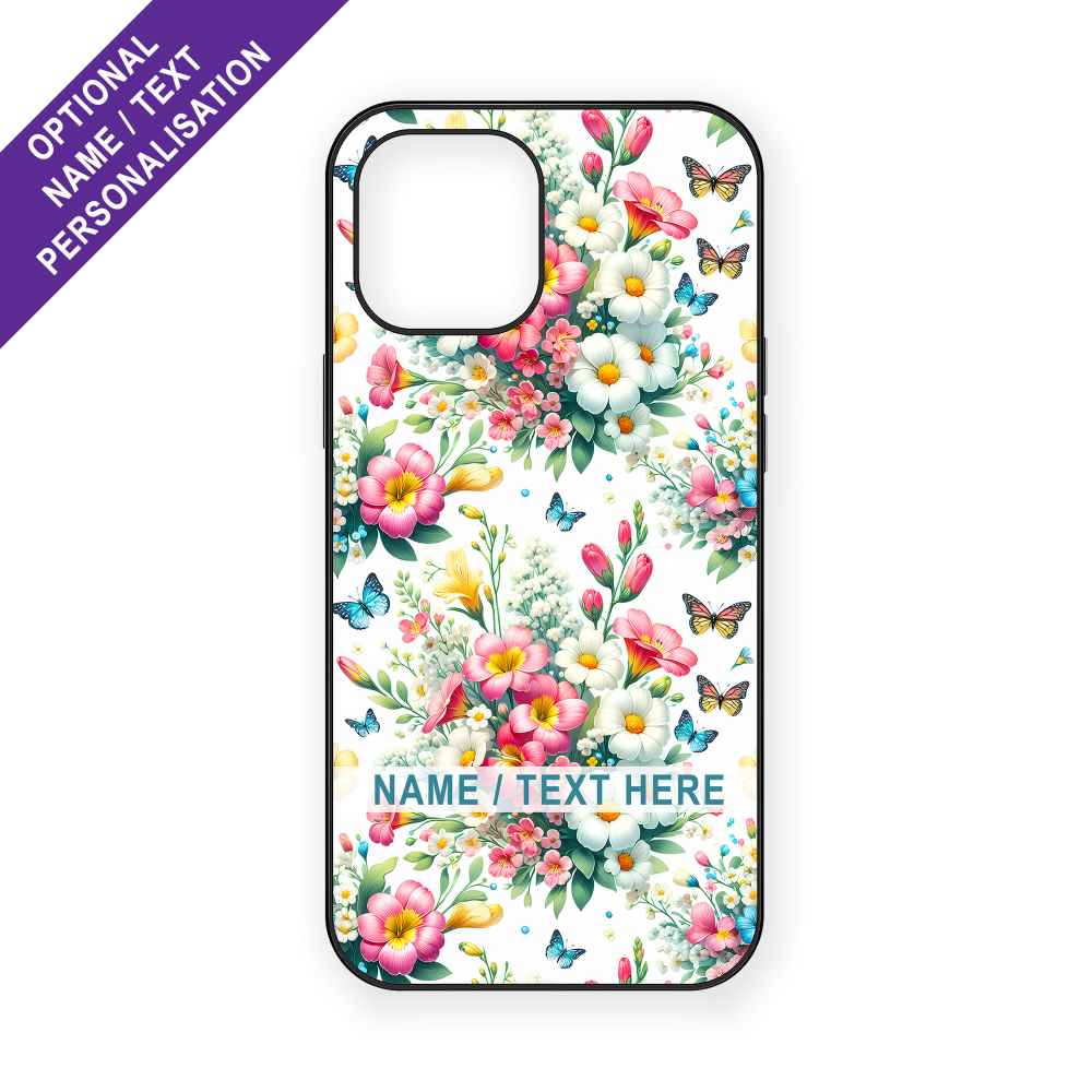 White Spring Floral Mobile Phone Case