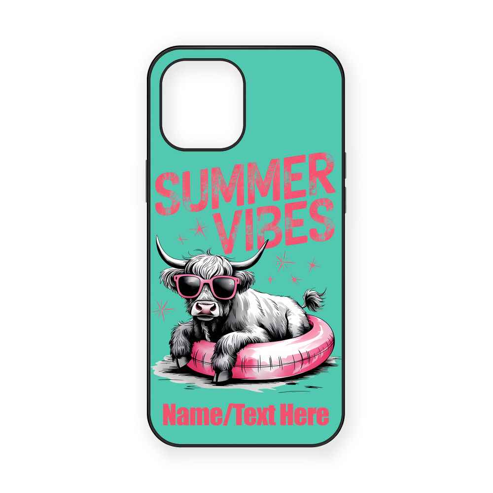 Summer Vibes Highland Cow Mobile Phone Case