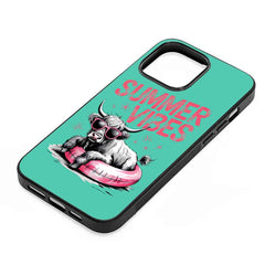 Summer Vibes Highland Cow Mobile Phone Case