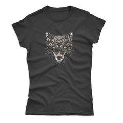 Women's Wolf Illustration T-Shirt