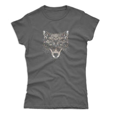 Women's Wolf Illustration T-Shirt