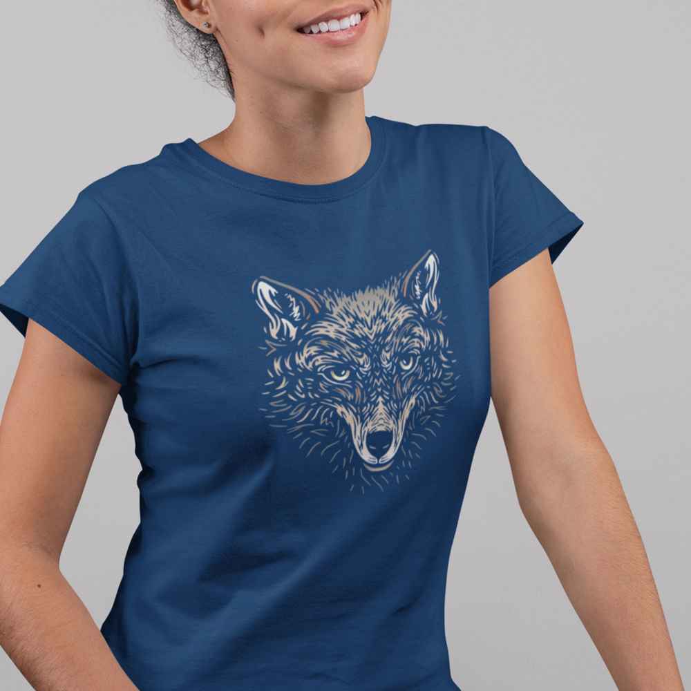 Women's Wolf Illustration T-Shirt