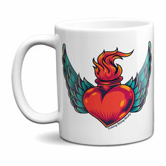 Winged Heart Mug | Ticking Along Nicely | Open Heart Surgery Pacemaker Gift