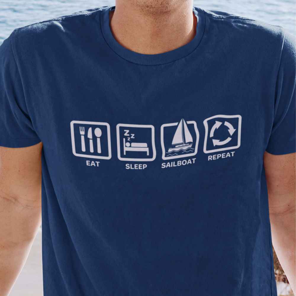 Eat Sleep Sailboat Repeat T-Shirt