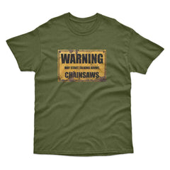 Warning Talking Chainsaws T-Shirt