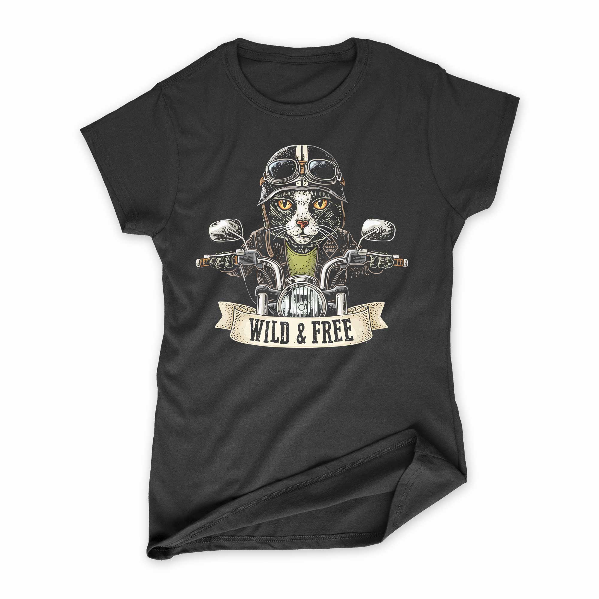 Women's Biker Cat T-Shirt