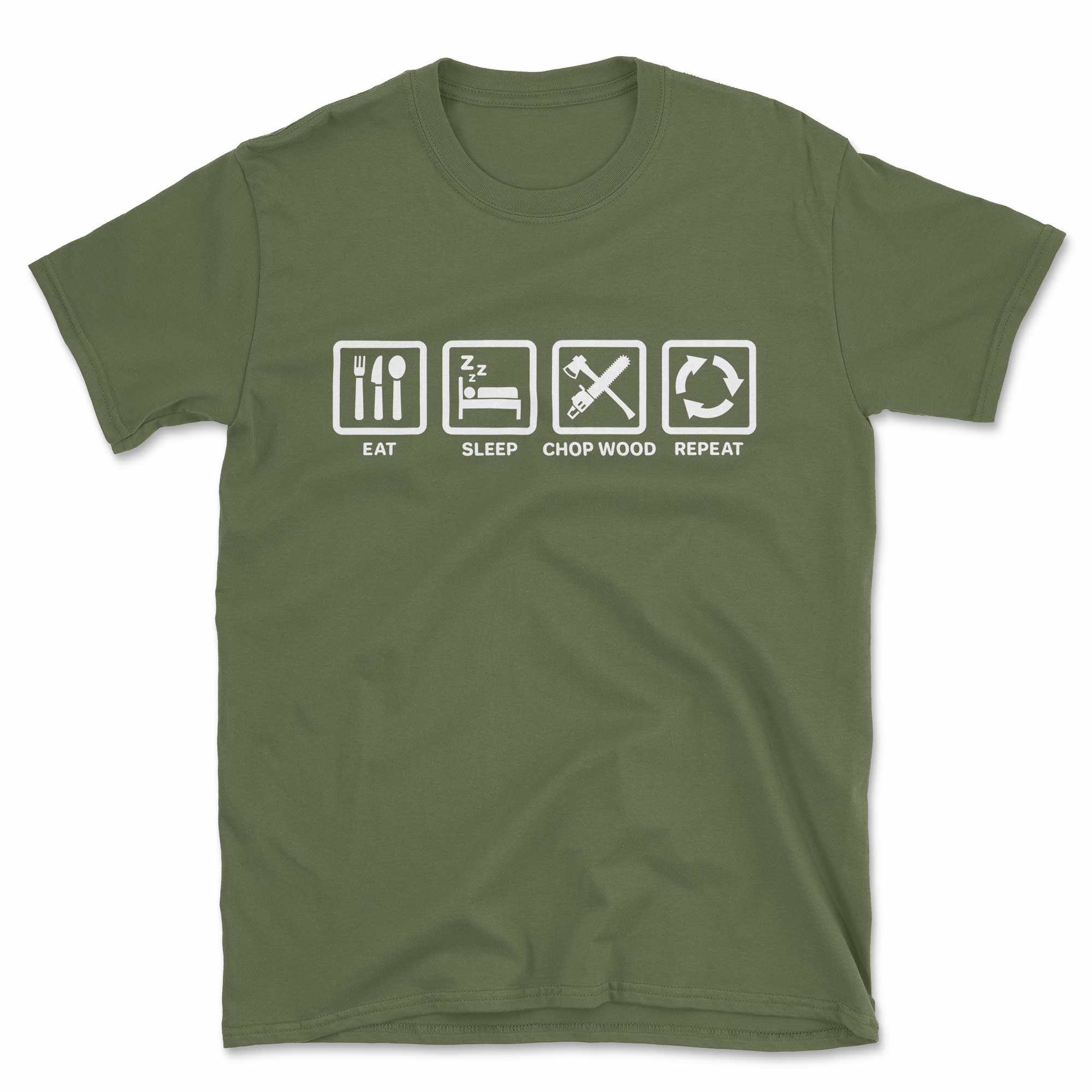 Eat sleep Chop Wood Repeat T-Shirt