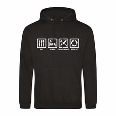 Eat Sleep Chop Wood Repeat Hoodie