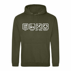 Eat Sleep Chop Wood Repeat Hoodie