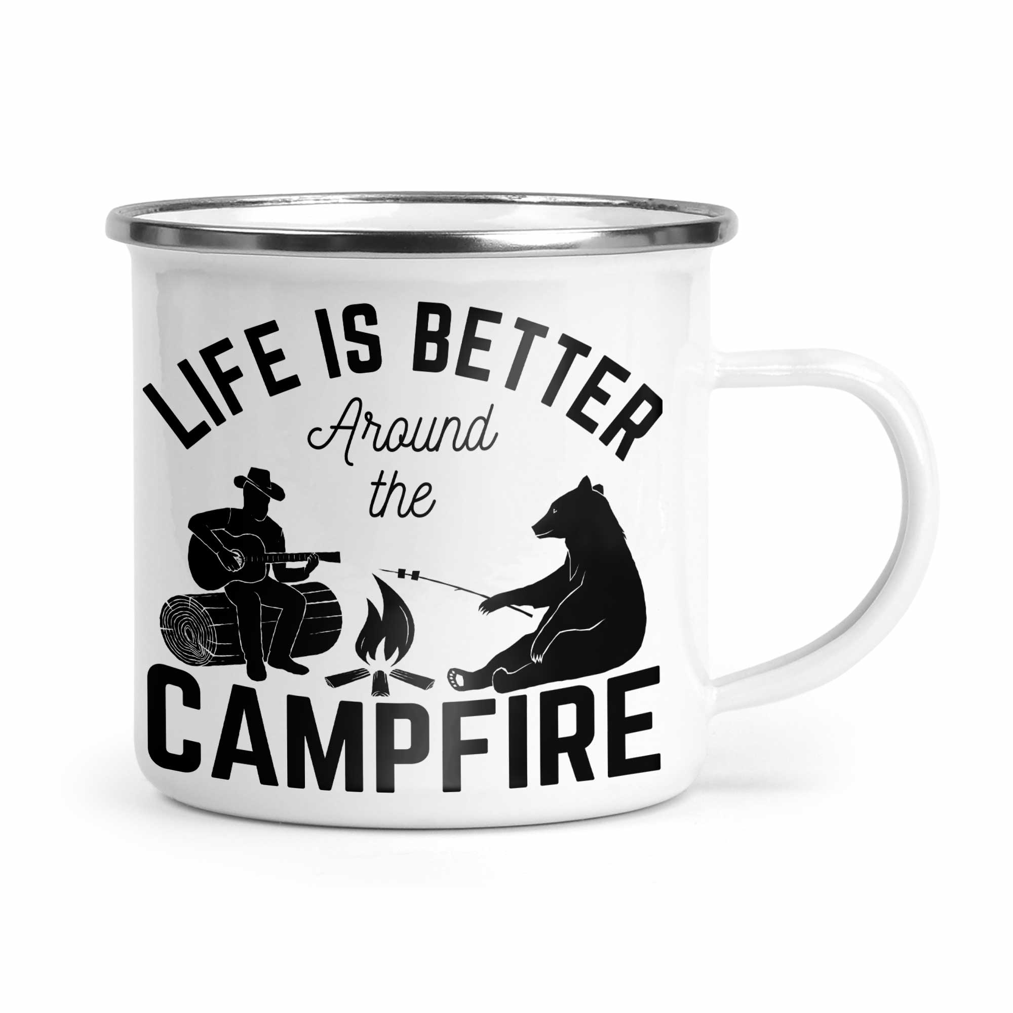 Life is Better Around the Campfire Enamel Mug