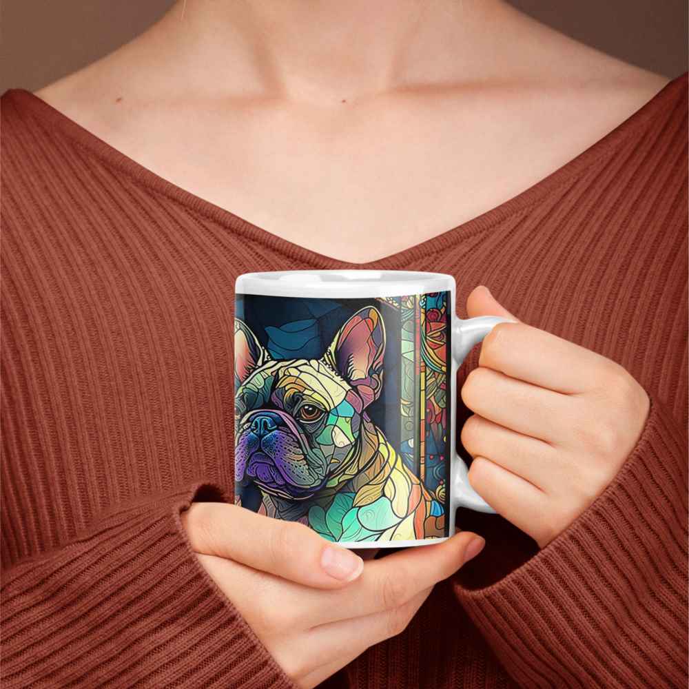 Stained Glass Frenchie Mug