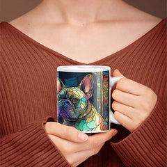 Stained Glass Frenchie Mug