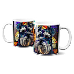 Stained Glass Schnauzer Mug