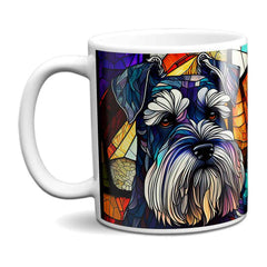 Stained Glass Schnauzer Mug