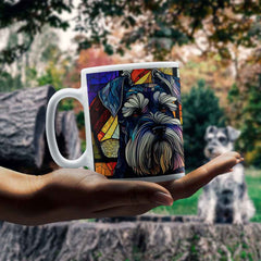 Stained Glass Schnauzer Mug