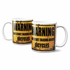 Warning May Start Talking About Bicycles Mug