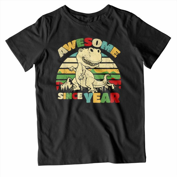 Kids Awesome Since Dinosaur T-Shirt