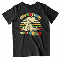 Kids Awesome Since Dinosaur T-Shirt