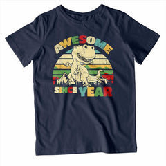 Kids Awesome Since Dinosaur T-Shirt