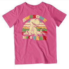 Kids Awesome Since Dinosaur T-Shirt