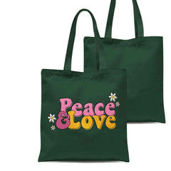 Peace & Love Tote Bag