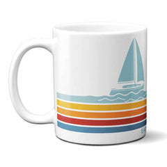 Retro Lines Sailboat Mug