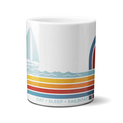 Retro Lines Sailboat Mug