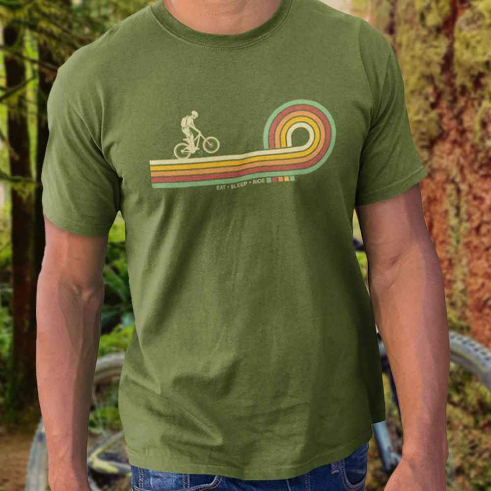Retro Lines Mountain Bike T-Shirt