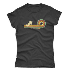 Women's Retro Lines Horse Ride T-Shirt