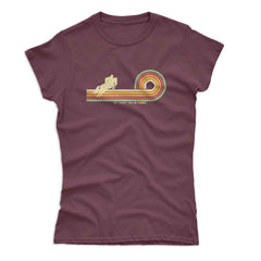 Women's Retro Lines Horse Ride T-Shirt