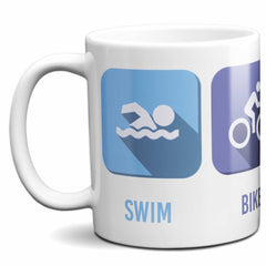Swim Bike Run Repeat Triathlon Mug