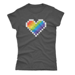 Pride 8-Bit Rainbow Heart T-Shirt