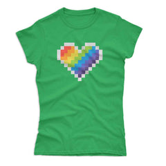 Pride 8-Bit Rainbow Heart T-Shirt