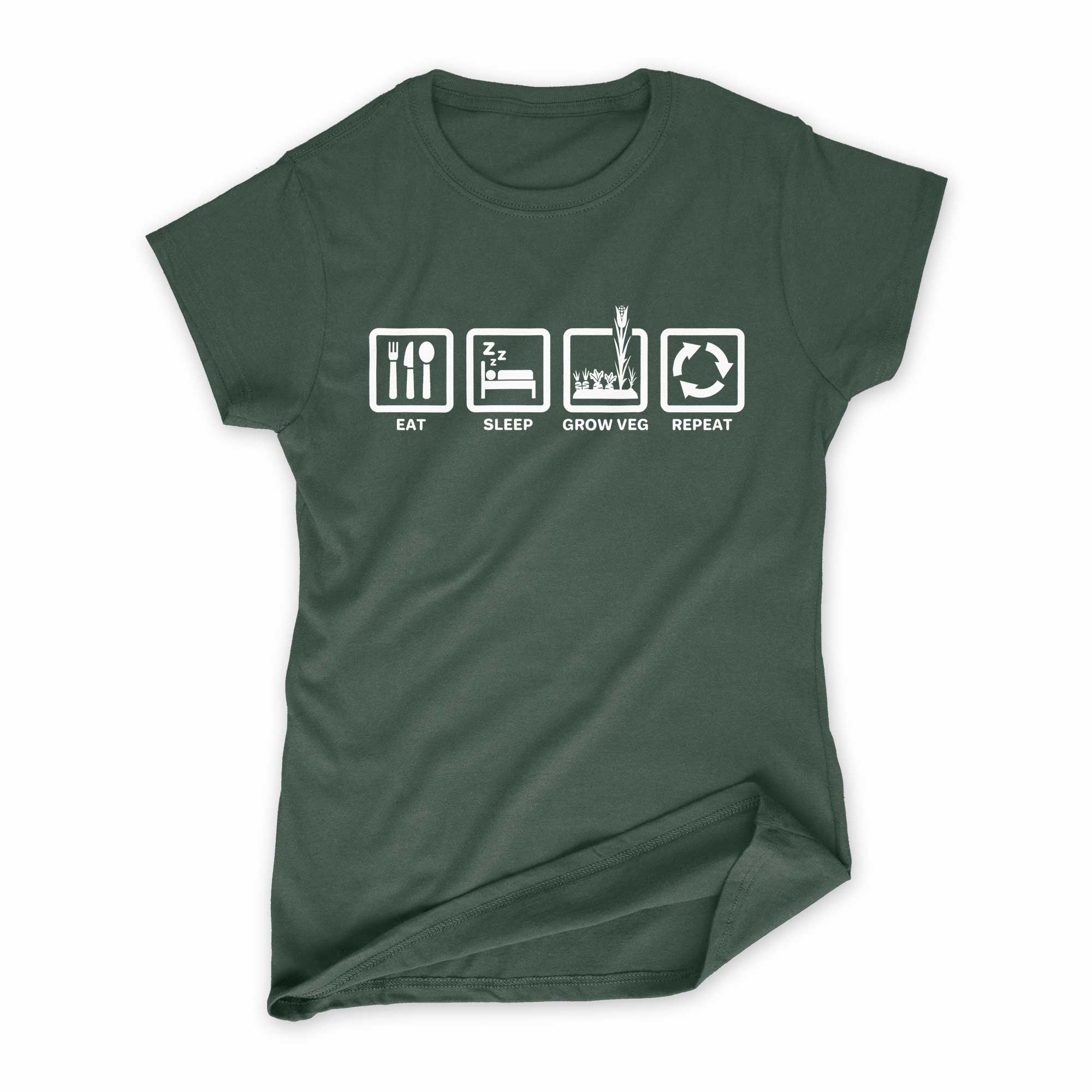 Women's Eat Sleep Grow Veg Repeat T-Shirt