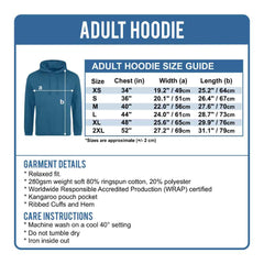 Line Drawing Skier Hoodie
