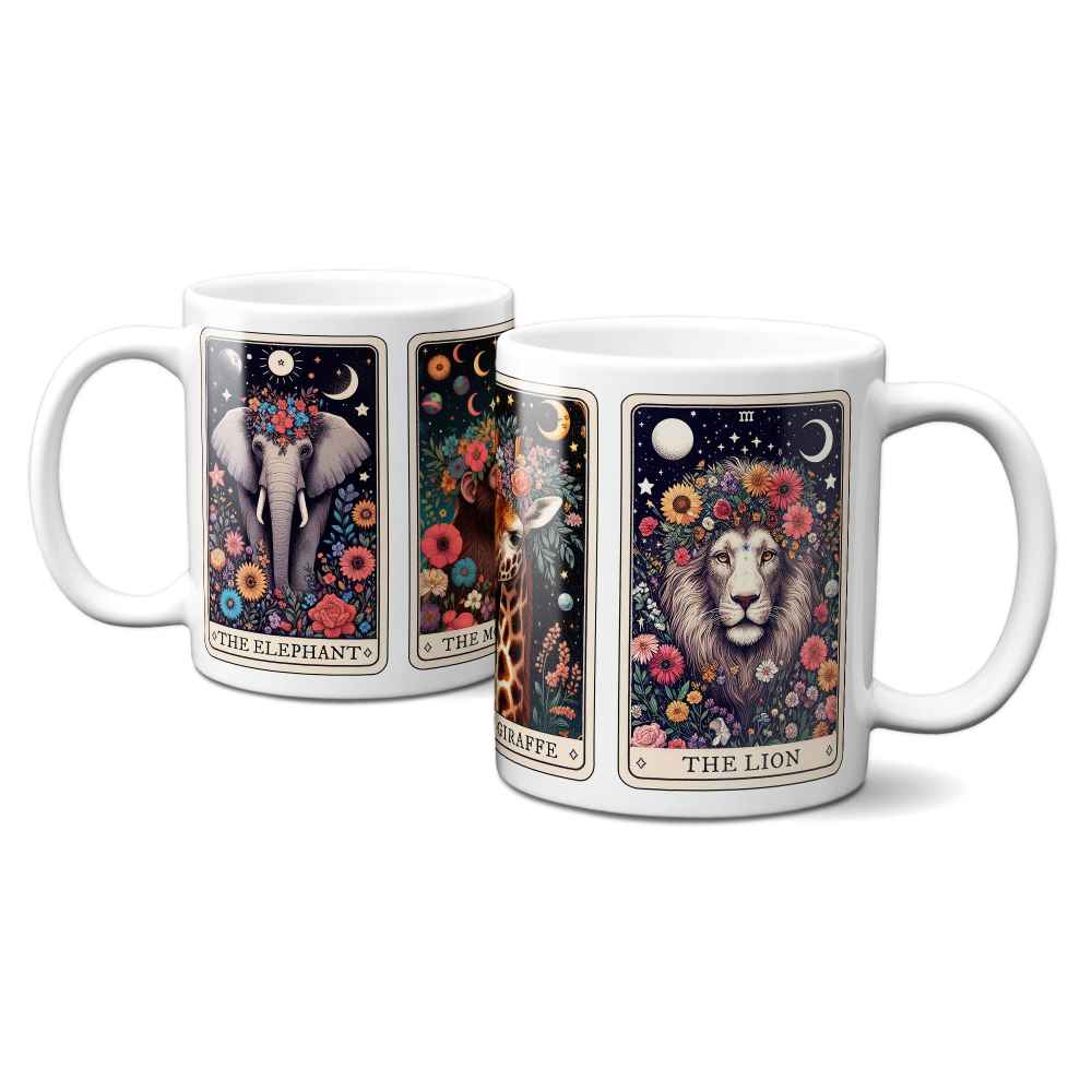 Jungle Animals Tarot Card Mug